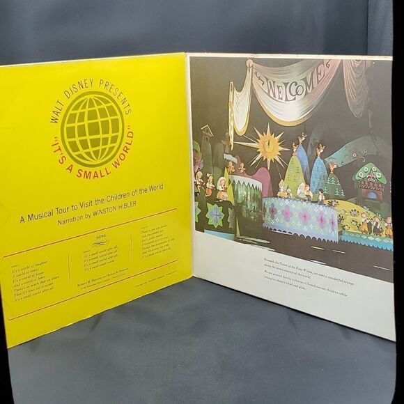 1964 Walt Disney it's a small world album vinyl Record & Color Illustrated Book - Picture 2 of 13